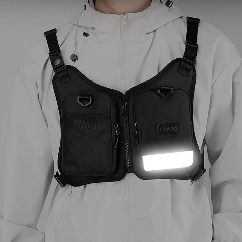 Bolsa de pecho para ciclismo al aire libre para hombre, chaleco táctico, mochila, chaleco protector deportivo para Fitness, senderismo, pesca, caza, bolsa de entrenamiento - imagen 5