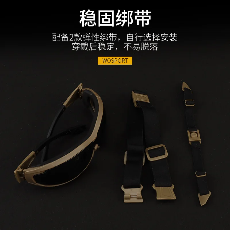 Gafas tácticas a prueba de viento para exteriores con correas fijas, fáciles de usar y seguras de usar - imagen 4