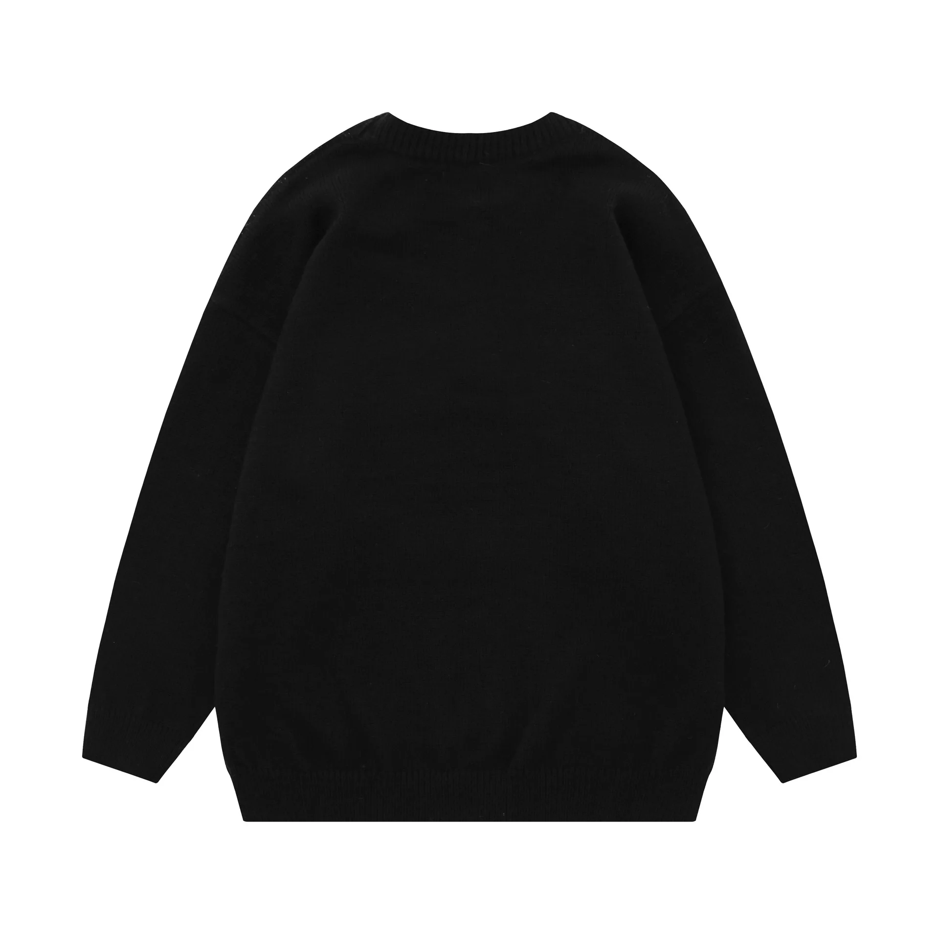 Mahimao-suéter Bordado de ojos para hombre, suéteres de punto de gran tamaño, ropa de calle Harajuku, jerseys casuales de cuello redondo de gran tamaño - imagen 3