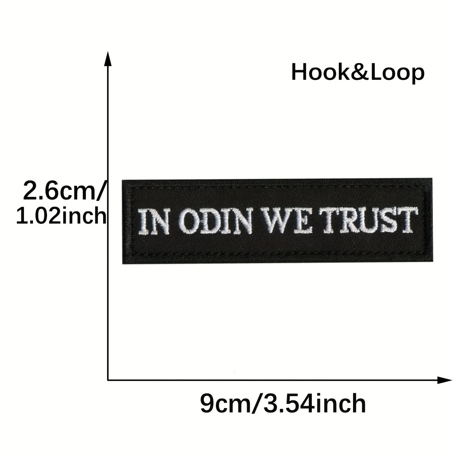 IN ODIN WE TRUST Parche táctico Velcros - Parche bordado con gancho y bucle Parches militares Insignia para chaquetas de mochila - imagen 5