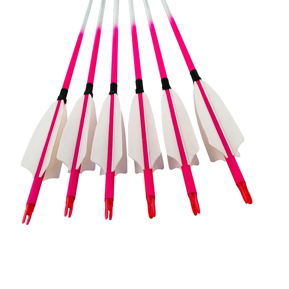 Flechas para tiro a caballo, flechas de carbono puro ID6.2mm 100GR, puntas doradas, arco tradicional, arco largo, accesorios de caza - imagen 4