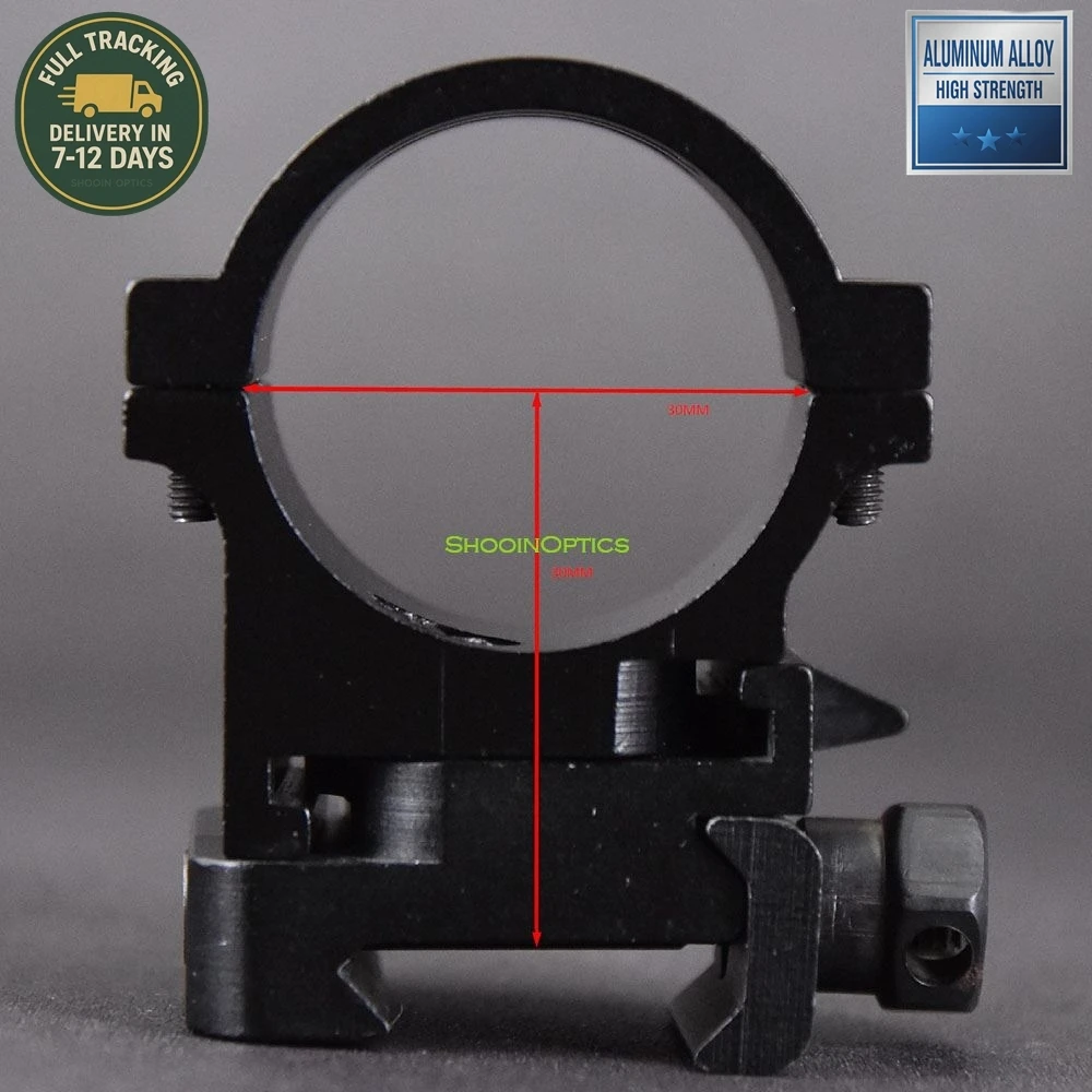 Shooin Optics Base de anillo de montaje giratorio de 30 mm compatible con lupas AP 3X 6X Soporte de aluminio duradero para dispositivos ópticos - imagen 3