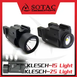 KLESCH-1S táctico KLESCH-2S luz de explorador LED blanco Wea-pon linterna de caza función estroboscópica SOTAC GEAR