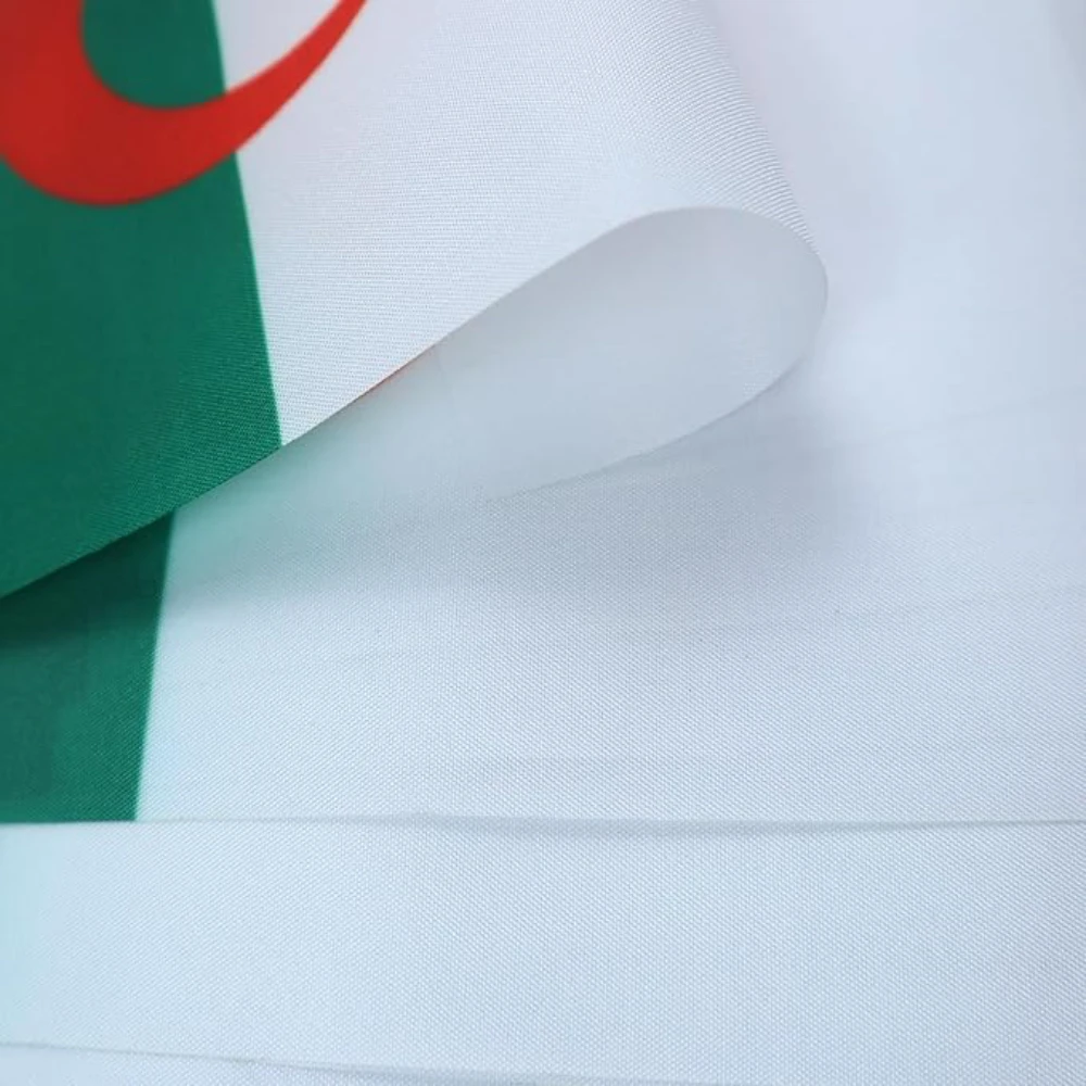 Bandera de Argelia banderines 14x21cm 20 unids/lote bandera de Argelia bandera nacional banderas de cuerda banderín Banner para decoración de fiesta de Festival - imagen 5