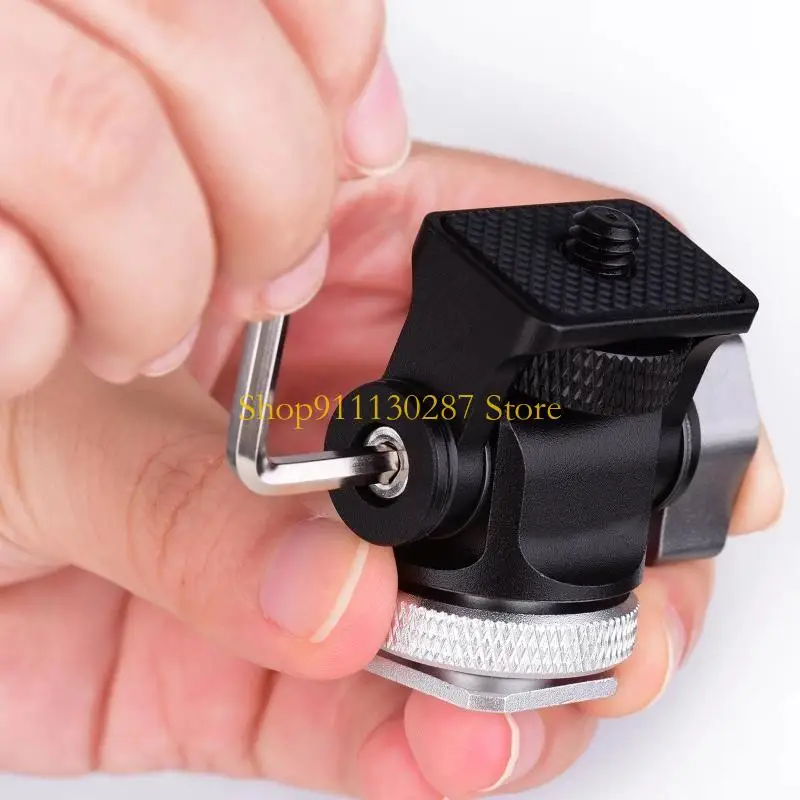 Mini bola trípode J1HC para adaptador fría, rotación 360, ajuste paso 180 para montaje cámara, Monitor - imagen 5