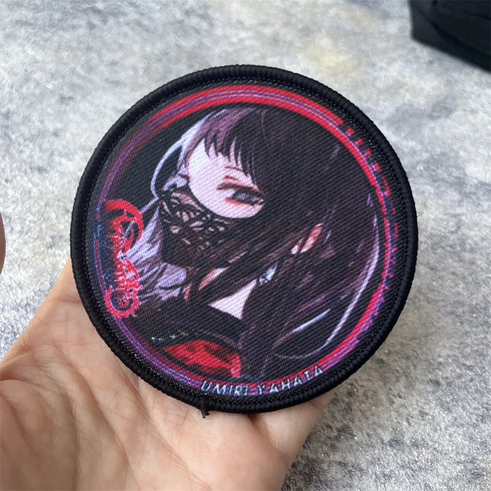 Parche de banda de Anime para chica, insignia de moral táctica, emblema del ejército militar, pegatina para mochila, parches de gancho y bucle impresos para ropa - imagen 5