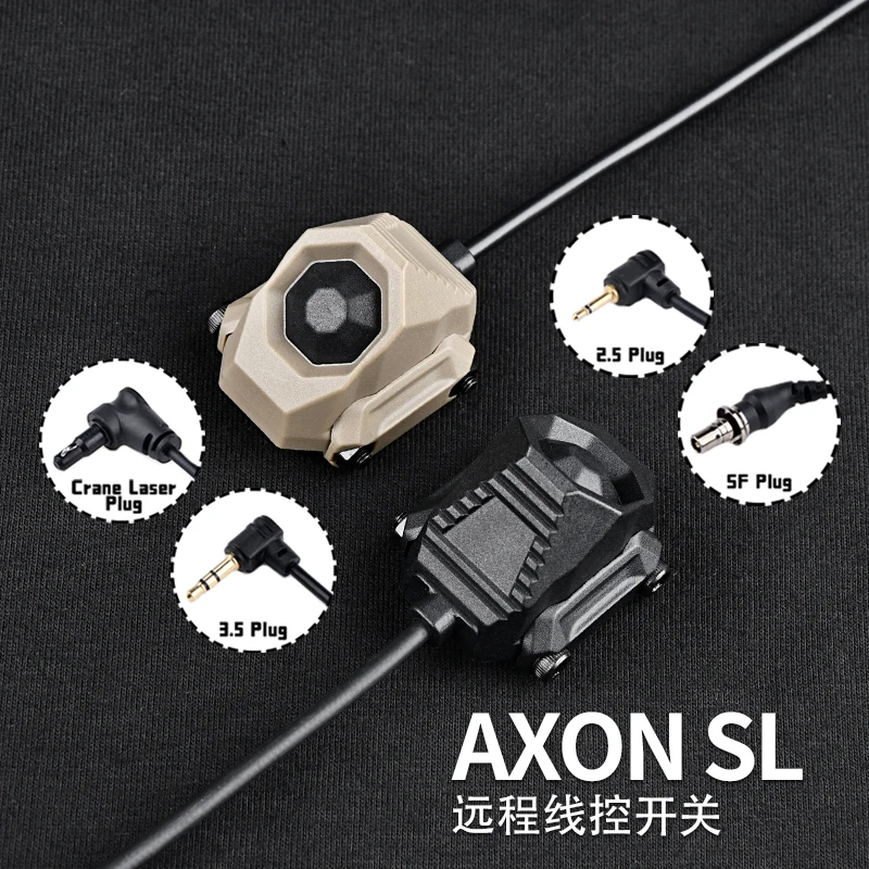 Botón de interruptor de presión táctico WADSN AXON 2,5mm/3,5mm/enchufe láser de grúa y enchufe de linterna SF para luz de arma PEQ M600 M300 - imagen 3