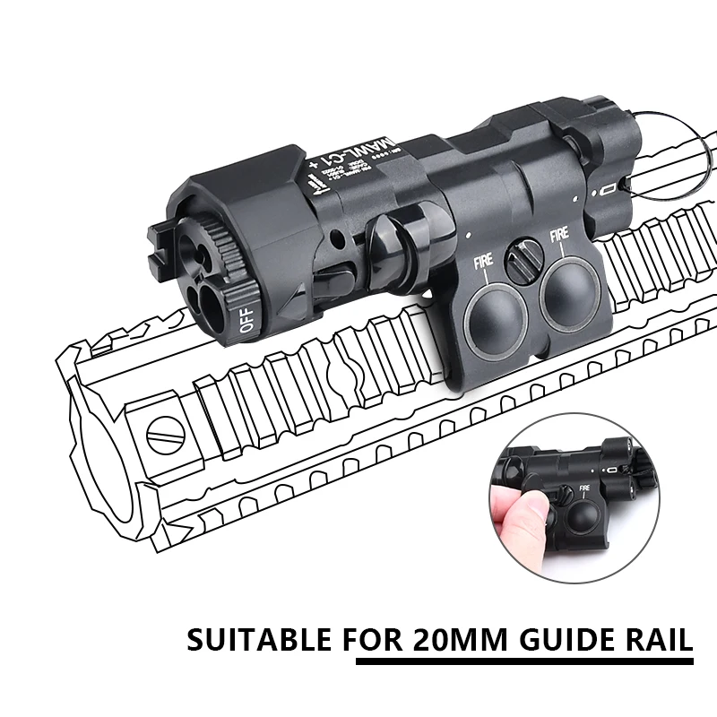 MAWL-C1 Airsoft-láser de punto rojo, azul, verde, IR, MAWL, luz LED para armas, M300A, M600C, accesorios tácticos de caza de alta potencia - imagen 5
