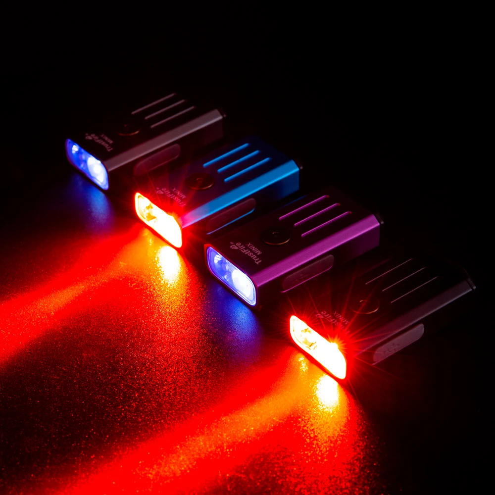 Trustfire Minix-linterna recargable EDC UV, minillavero tipo C con 4 modos de interruptor, lámparas de iluminación Led, 320 lúmenes, Rojo - imagen 3