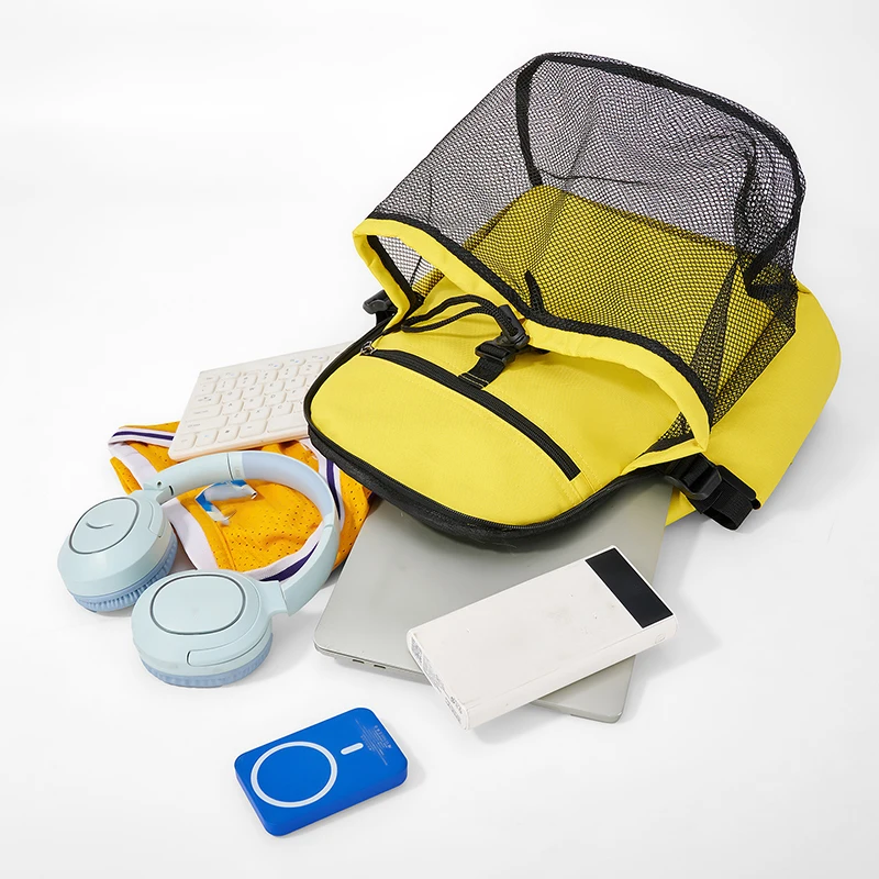 Mochila de entrenamiento de fútbol y baloncesto, bolsa de voleibol con bolsillo de malla para deportes al aire libre, bolsas de gimnasio, mochilas portátiles con cordón para estudiantes - imagen 5