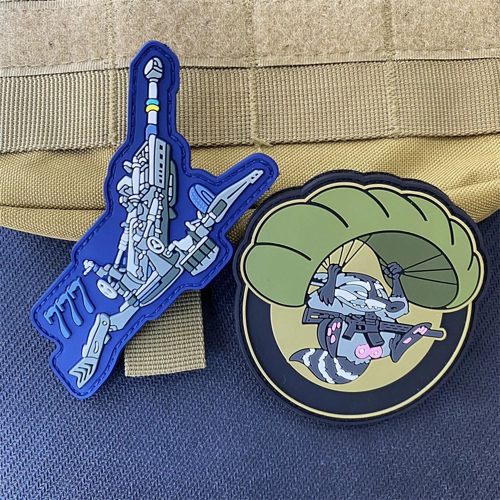Parche de insignia de Moral del Ejército de Ucrania, "COON", guerra en Ucrania, Obús M777, emblema táctico militar de PVC, pegatina de mochila táctica 3D - imagen 3