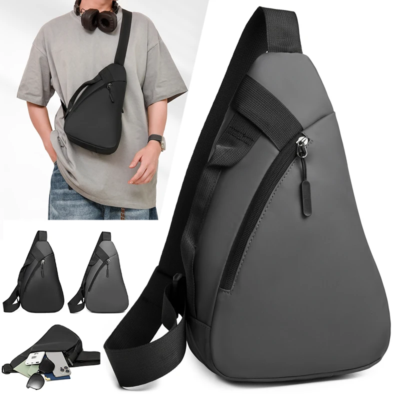 Bolso cruzado para hombre, bolsa de pecho para ciclismo al aire libre, senderismo, Fitness, gimnasio, bolsas de almacenamiento deportivas, bolso de hombro grande para entrenamiento de viaje y escalada - imagen 2