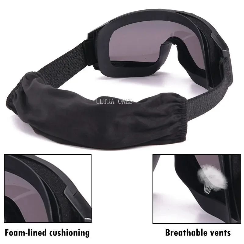 Gafas tácticas de protección UVB para exteriores, lentes de sol a prueba de viento para escalada, senderismo, Trekking, viajes, deportes de tiro - imagen 5