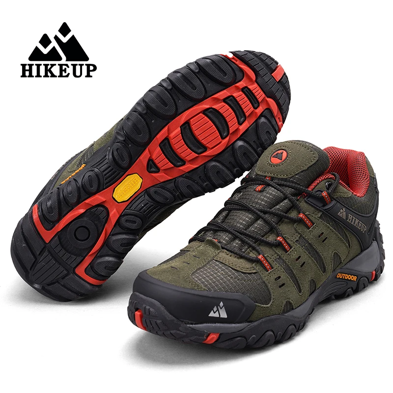 HIKEUP-zapatos antideslizantes y resistentes al desgaste para senderismo al aire libre, zapatillas transpirables a prueba de salpicaduras para escalar, senderismo, caza y turismo - imagen 3