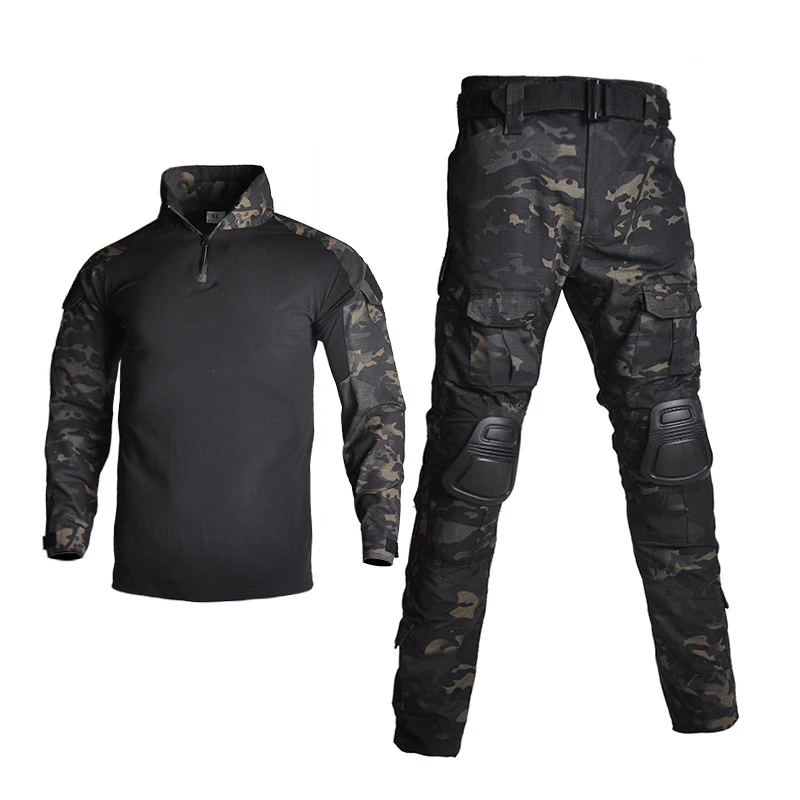 Trajes de uniforme táctico Milit, traje de camuflaje para exteriores, camisas de caza, pantalones, entrenamiento de peces, conjuntos de ropa de Paintball Airsoft - imagen 3