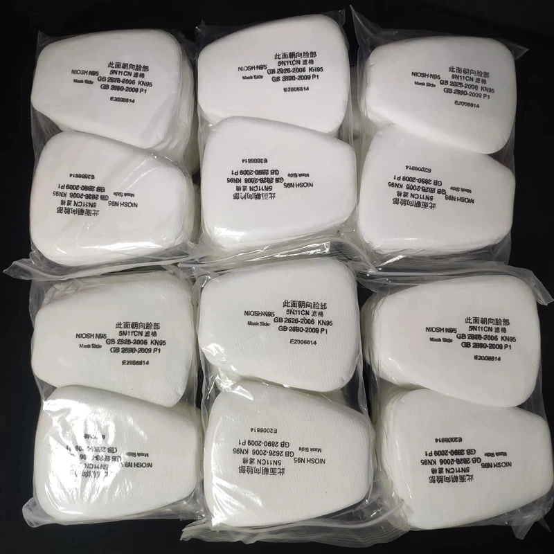 Filtro de algodón reemplazable para máscara de Gas 3m 6200/6800, pintura en aerosol industrial 5N11, a prueba de polvo, accesorios para respirador, 300 piezas, venta al por mayor - imagen 3