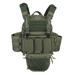 Chaleco táctico Airsoft modular con portacargadores triple y sistema de liberación rápida