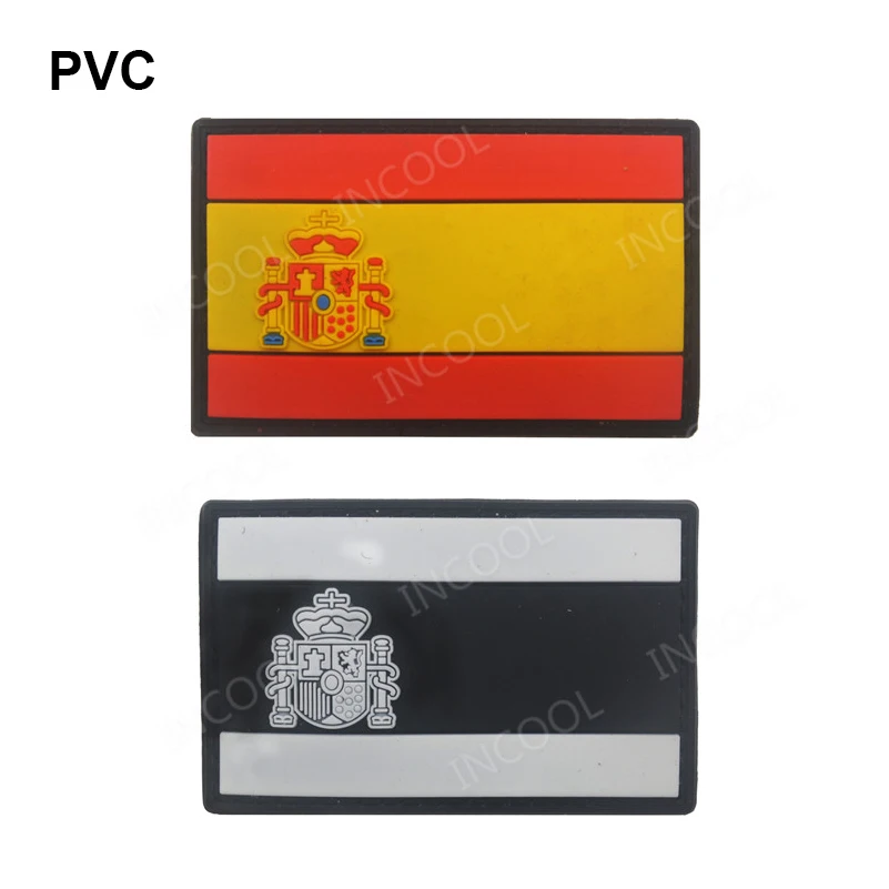 Parches bordados con bandera de España, parche reflectante IR con apliques de goma de PVC 3D español para ropa, gorra de mochila - imagen 4