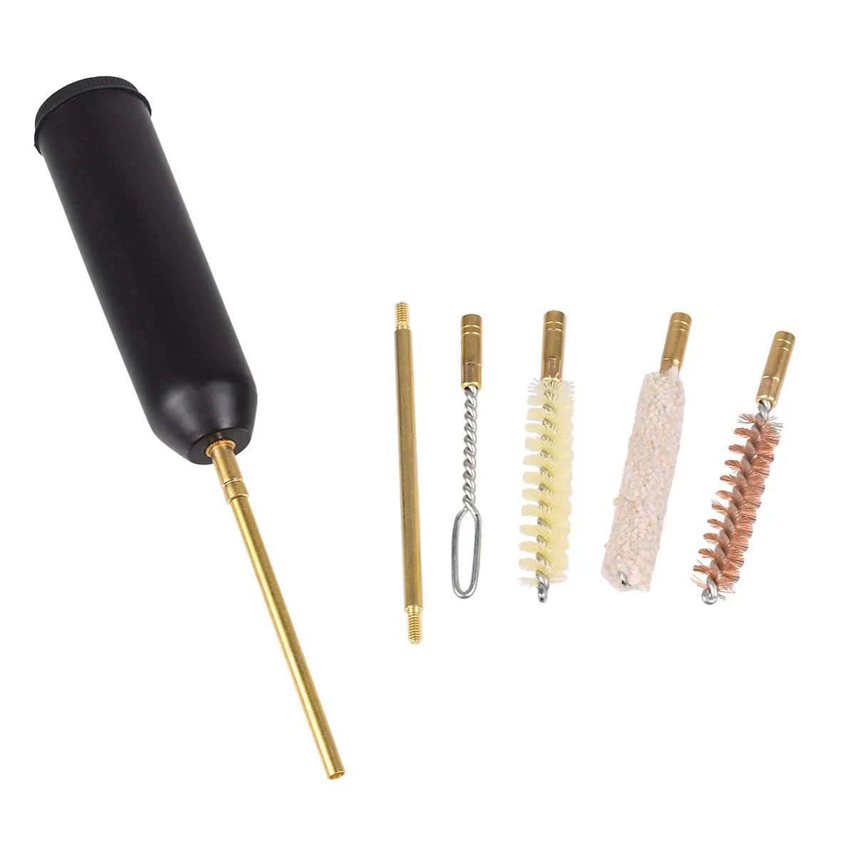 7 unids/set Kit de limpieza de pistola profesional cepillo de varilla de pistola de mano herramientas de brillo de orificio de pistola de caza pistola multiusos de tamaño de bolsillo de 9mm - imagen 5