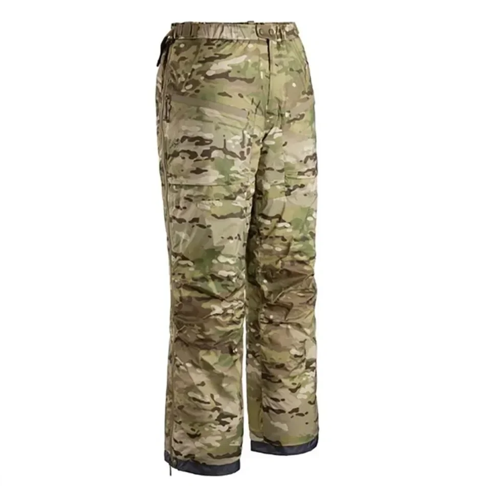 Pantalones de camuflaje tácticos gruesos y cálidos para hombre, impermeables, a prueba de viento, totalmente abiertos en las piernas, con cremallera, para invierno - imagen 4