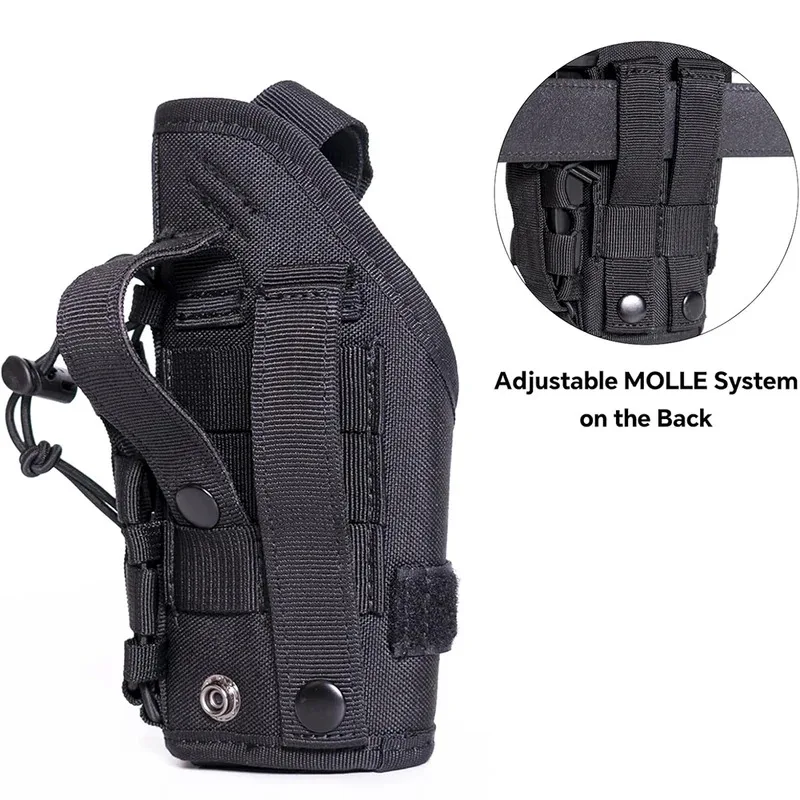 Funda para pistola Molle, cinturón Modular, bolsa Molle para pistola con soporte Mag para mano derecha M9 1911 Glock 17, accesorio para bolsa táctica - imagen 4