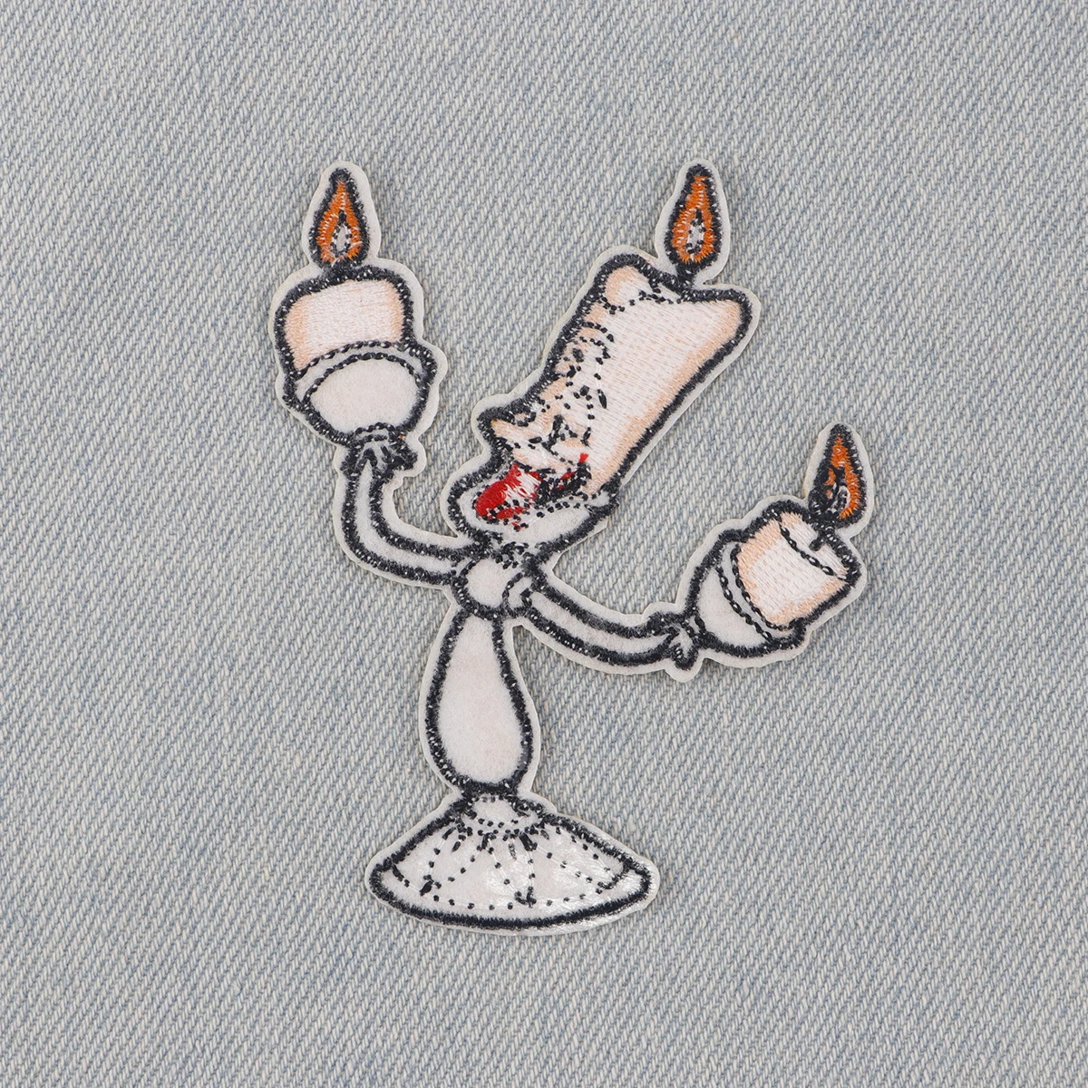 Parche bordado de velas de cuentos de hadas, parches termoadhesivos de dibujos animados para planchar para ropa, insignias para coser DIY - imagen 5