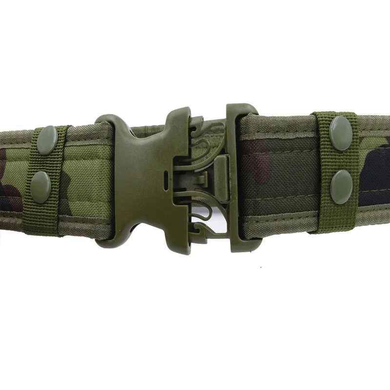 Cinturón de combate del ejército para hombre, chaleco de soporte de cinturón negro, lona de camuflaje, equipo de pistola de aire de caza de seguridad al aire libre para acampar - imagen 4