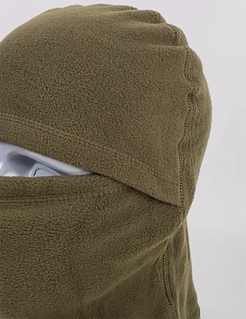 Mascarilla pasamontañas de cobertura total en verde oliva/negro carbón - Aislamiento térmico para clima frío - imagen 3