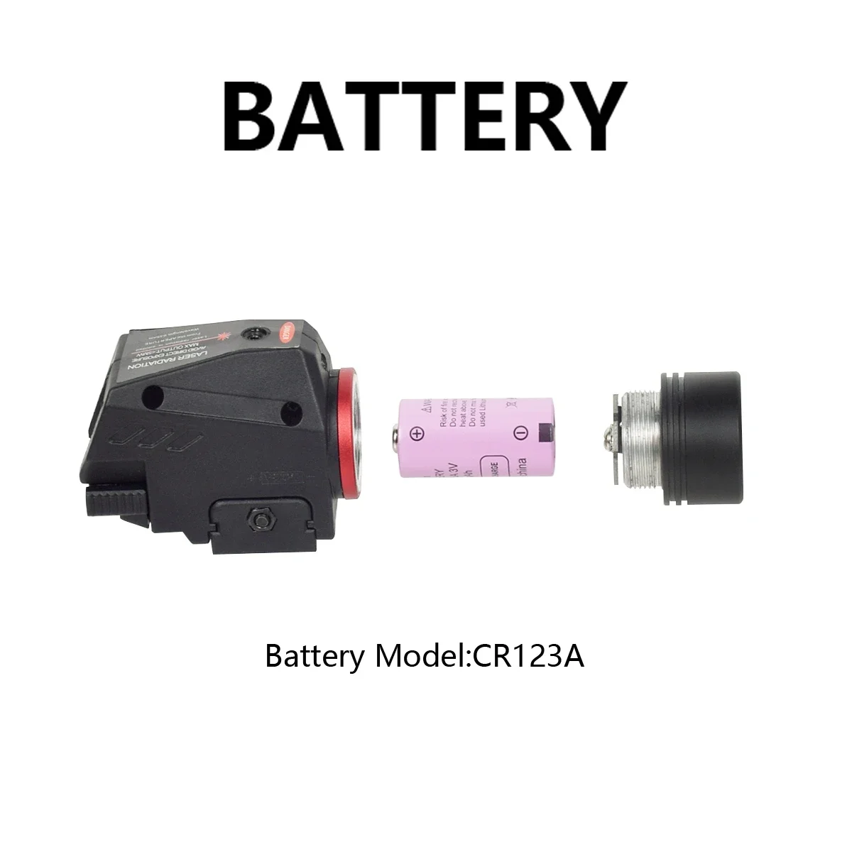 Luz de arma con batería, puntero láser de punto rojo y verde, Combo de linterna LED, pistola Airsoft Glock 17 19 CZ75, riel de 20mm - imagen 4