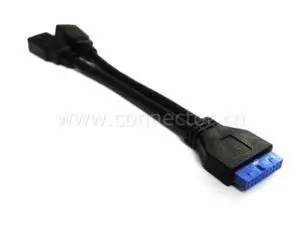CY CYDZ-2 puertos USB 3,0 hembra a placa base, Cable de cabezal de 20 pines, 10cm - imagen 2