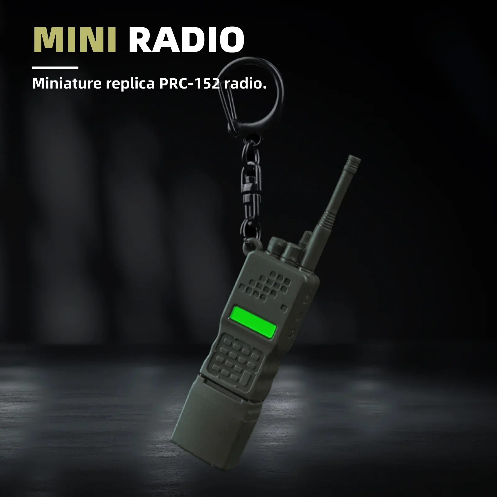 PRC-152 Llavero estilo radio, mini modelo de radio de diseño dividido, regalo de decoración genial para caza, airsoft al aire libre - imagen 2