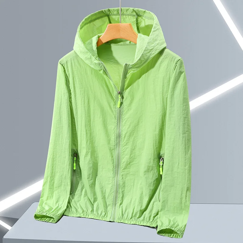 Chaquetas finas de piel de S-7XL de talla grande con protección UV de verano, chaquetas ultraligeras reflectantes nocturnas para acampar y montar - imagen 3