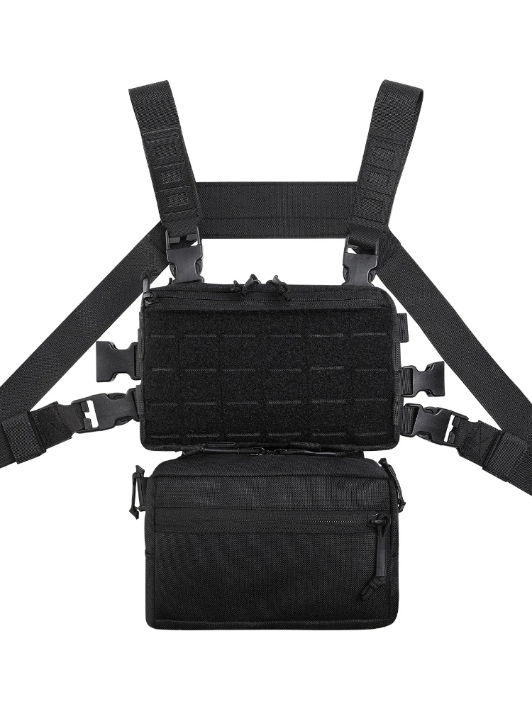 Bolsa de pecho táctica para exteriores, bolsa de accesorios MOLLE, chaleco deportivo para correr, bolso de hombro multifuncional - imagen 5