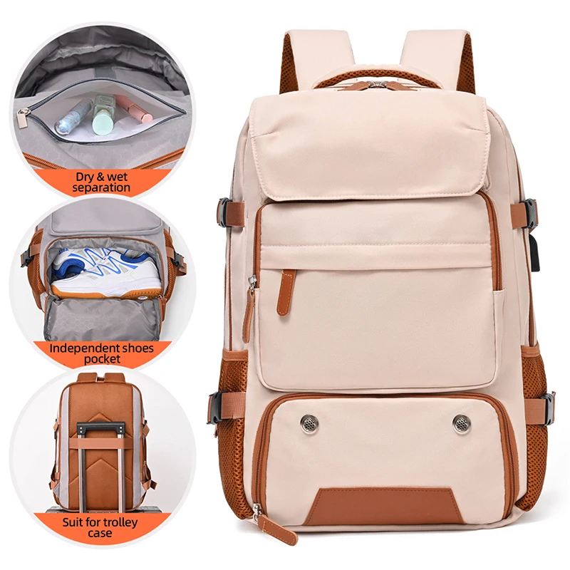 Mochila para senderismo, Camping, escalada, exterior, gimnasio, Fitness, entrenamiento deportivo, bolsas de Yoga, viaje de negocios, bolsa de almacenamiento para ordenador portátil universitario - imagen 3