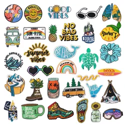 Parches de planchado, gafas de sol de estilo lindo para acampar, zapatos de senderismo, pegatinas de tela, tiendas de campaña bordadas y parches para planchar