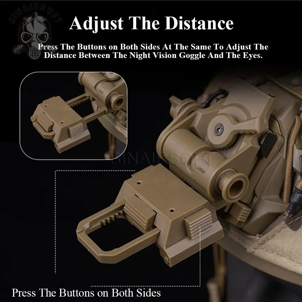 SINAIRSOFT soporte táctico para casco rápido para PVS15 PVS18 PGP NVG 18 soporte de visión nocturna accesorios de soporte para casco de caza - imagen 5