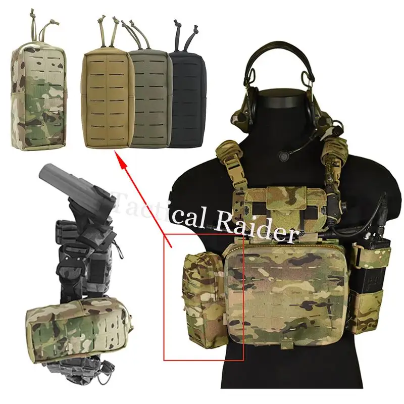 Chaleco táctico portaplacas MOLLE con bolsas desmontables