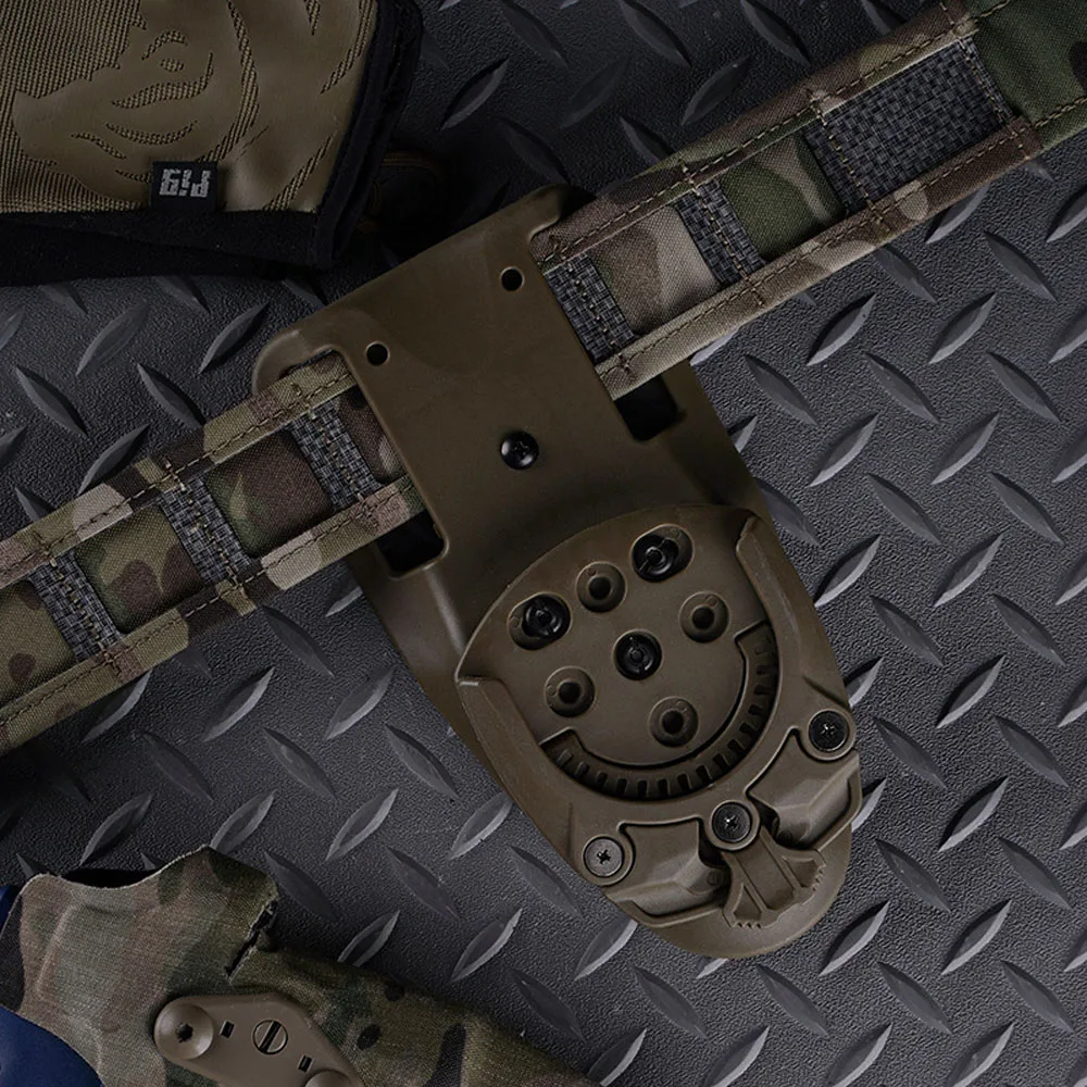 Adaptador de funda de pistola táctica, Base de 360 grados, código G, soporte de servicio RTI para plataforma QLS, adaptador de caída de cinturón de caza Airsoft - imagen 3