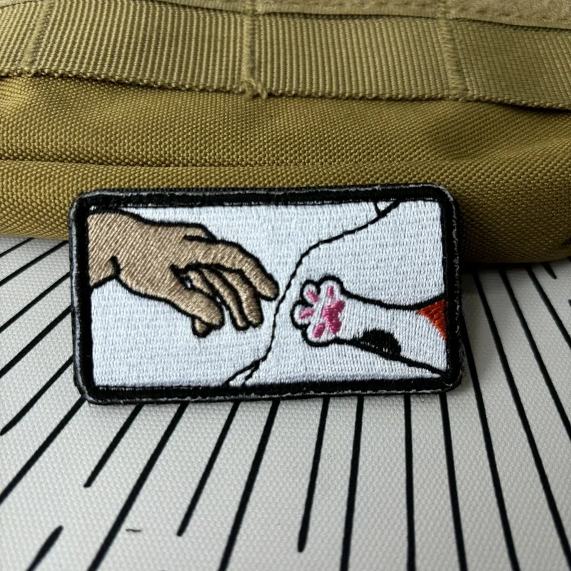 Memento Mori-parche bordado a mano con calavera, divertida creación de Adam, brazalete con gancho y bucle, insignia de moral, pegatinas tácticas para mochila - imagen 4