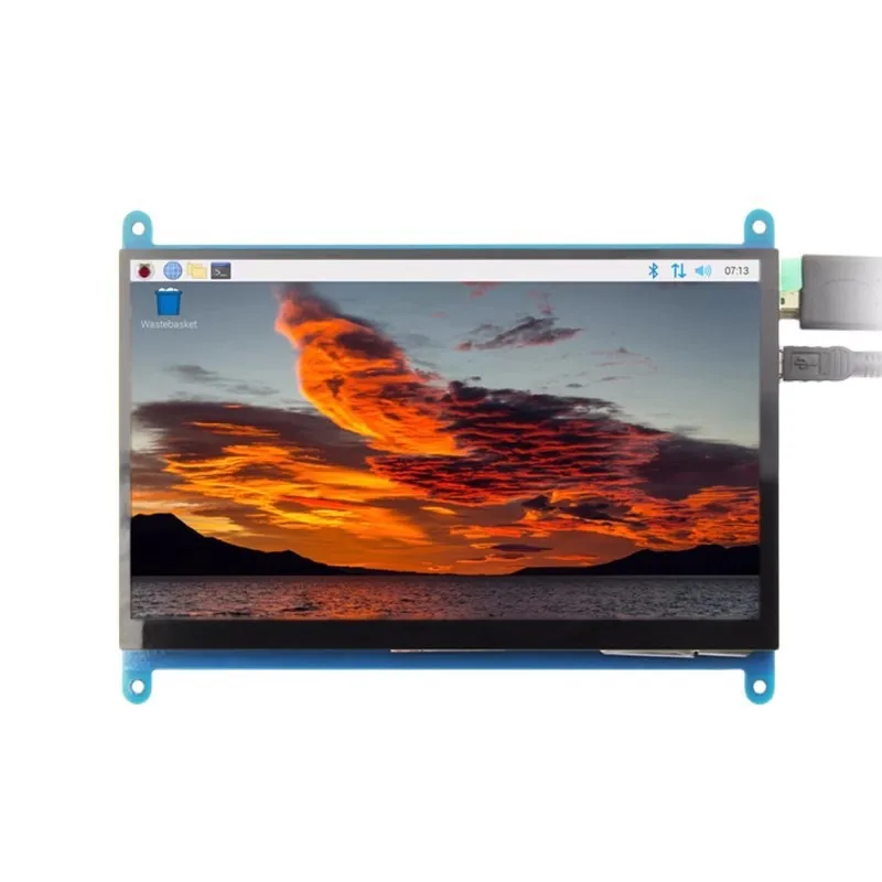 Pantalla táctil de 7 pulgadas Raspberry Pi 4, LCD TFT capacitivo compatible con HDMI para Pi 4B 3B + Orange Pi 5 PC AIDA64 pantallas secundarias - imagen 4