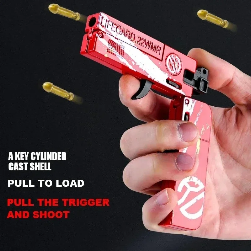 Lifecard Pistola de juguete plegable metal tiro suave para adultos - imagen 5