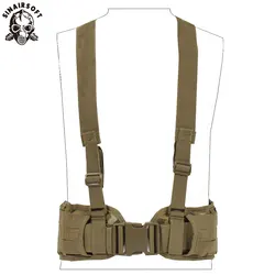 SINAIRSOFT Cinturón táctico MOLLE camuflaje con correa hombro