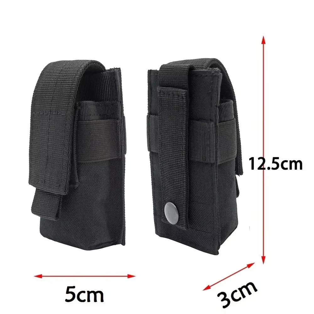 DIZETION-bolsa táctica Molle para linterna, soporte para linterna, bolsa Mag individual con revista, funda para cuchillo, M5, EDC, 9mm, riñonera para caza al aire libre - imagen 3
