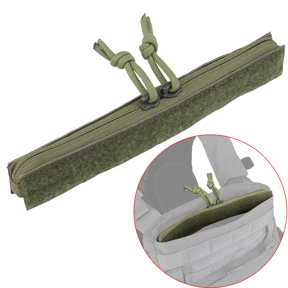 Portador de placa táctica con doble cremallera, bolsa de inserción para chaleco Crye AVS, almacenamiento, chaleco de caza Airsoft, bolsillo transferido con cremallera - imagen 2