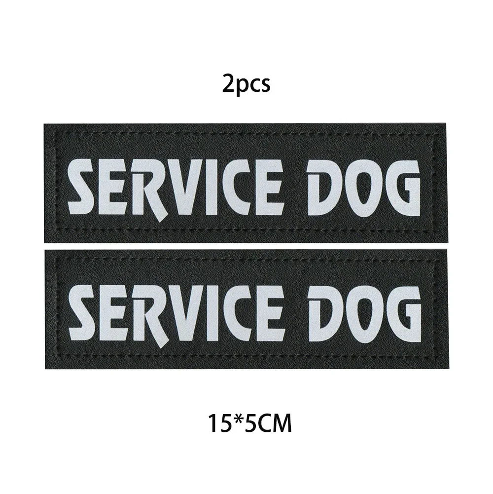 Insignia reflectante para Collar de chaleco de Animal, Parche de gancho y bucle para perros, correa de entrenamiento para mascotas, pegatina de seguridad para mejores amigos - imagen 4