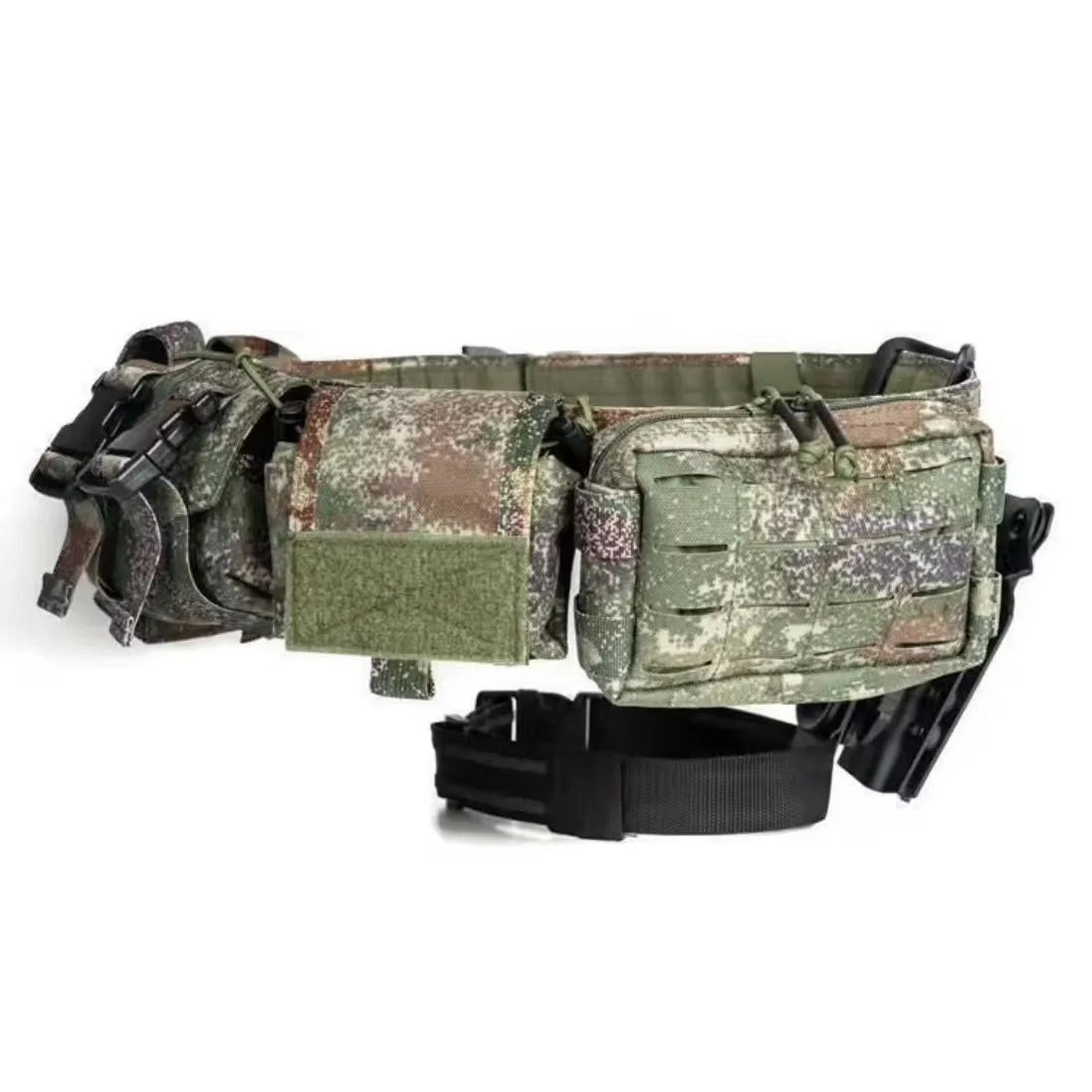 Juego de cinturón de camuflaje militar con bolsa doble Mag, bolsa de almacenamiento plegable, bolsa para artículos diversos, bolsa de doble granada y funda de extracción rápida - imagen 4