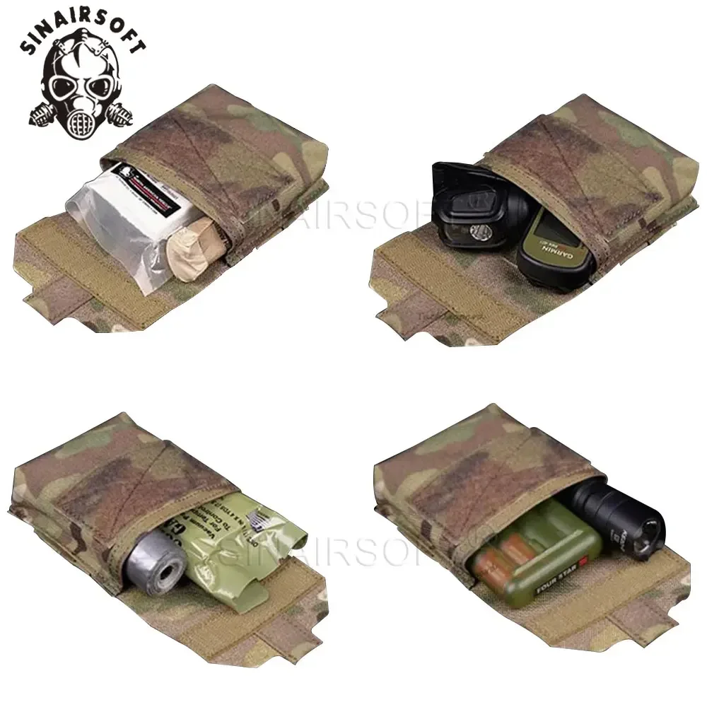SINAIRSOFT-Mini bolsa táctica Molle IFAK GP, bolsa de utilidad para linterna, tapones para los oídos, equipo EDC, accesorios de caza al aire libre - imagen 5