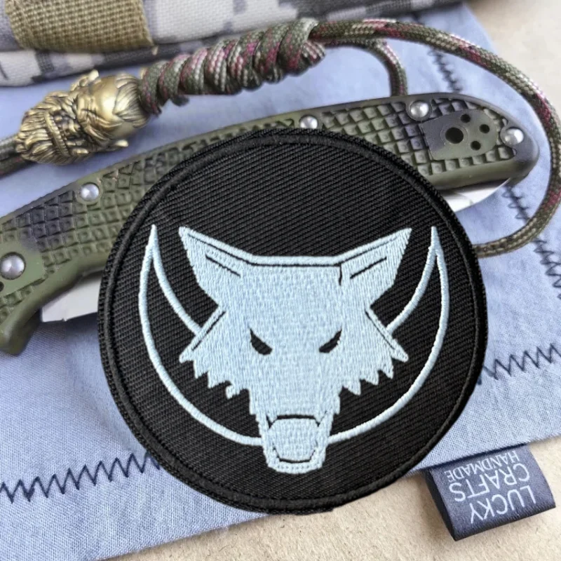 Parche bordado de lobo militar, chaleco táctico, gancho y bucle, sombrero, insignia de moral, mochila, pegatina decorativa, parches para brazalete para ropa - imagen 4