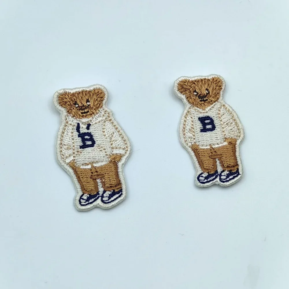 Parches bordados de oso bonito para planchar y coser, parche de dibujos animados para ropa, apliques DIY, emblema decorativo, accesorios, pegatinas - imagen 2