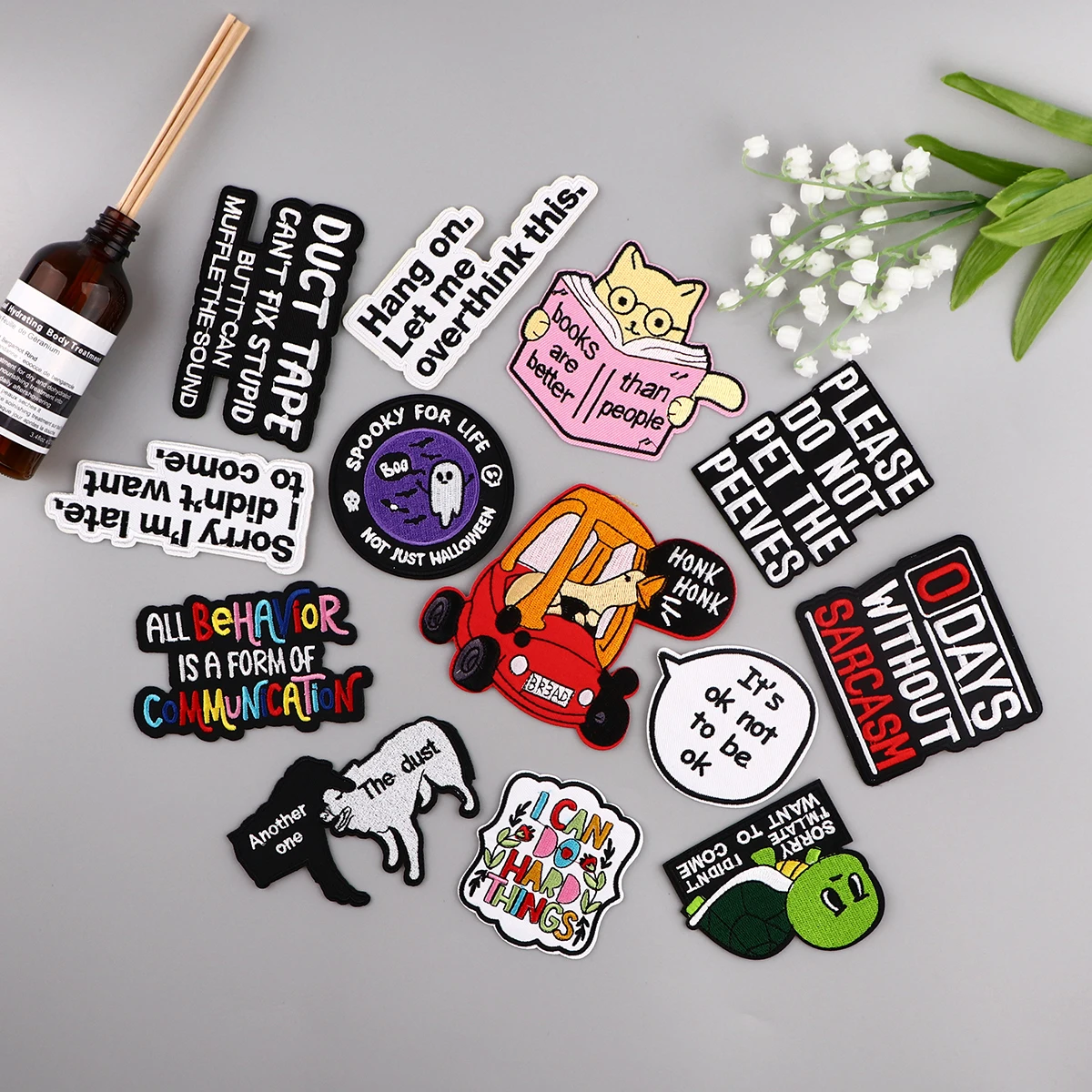 Parche de ganso divertido, parches bordados de dibujos animados para ropa, parches para planchar DIY para ropa, parches adhesivos con letras - imagen 4